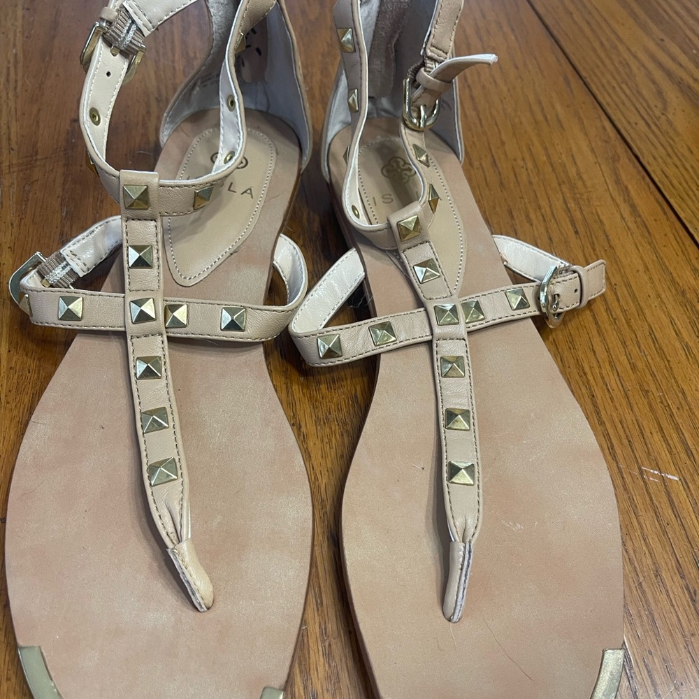 Isola Tan Studded Sandals